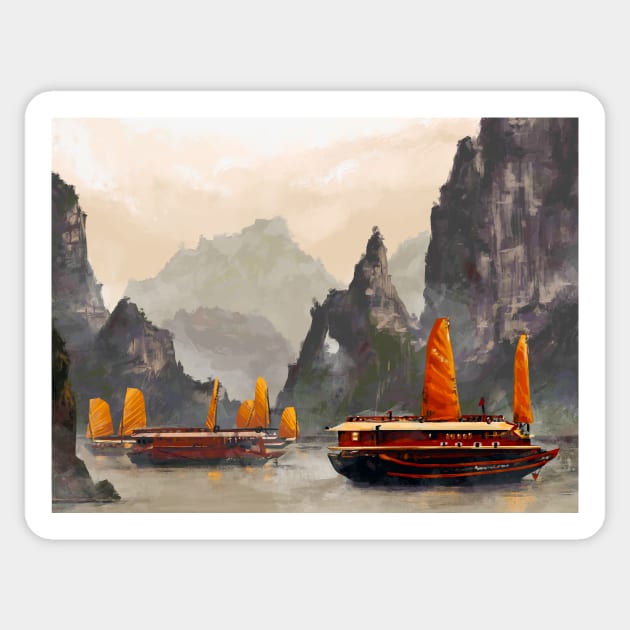 Ha Long Bay Sticker by MicaelaDawn